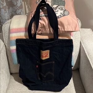 Levi's Black Denim Tote Bag